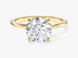 Hidden Halo Round Lab Grown Diamond Engagement Ring (2.00 CT)