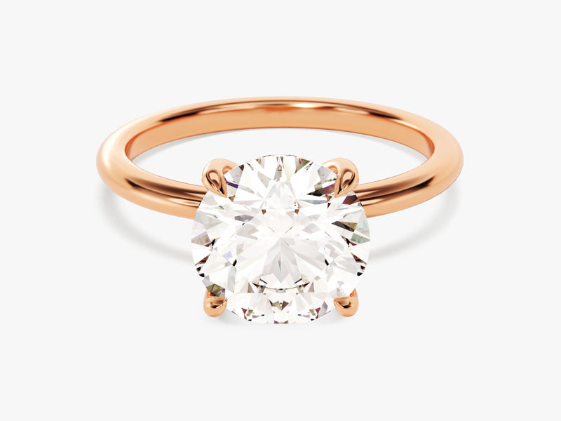 Rose gold diamond ring, exquisite jewelry for her