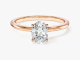 Hidden Halo Oval Lab Grown Diamond Engagement Ring (1.00 CT)