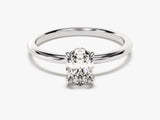 Hidden Halo Oval Diamond Engagement Ring (1.00 CT)