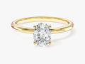 Hidden Halo Oval Moissanite Engagement Ring (1.00 CT)