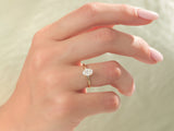 Hidden Halo Oval Lab Grown Diamond Engagement Ring (1.00 CT)