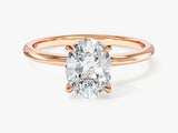 Hidden Halo Oval Lab Grown Diamond Engagement Ring (1.50 CT)