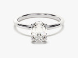 Hidden Halo Oval Moissanite Engagement Ring (1.50 CT)
