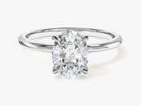 Hidden Halo Oval Lab Grown Diamond Engagement Ring (1.50 CT)