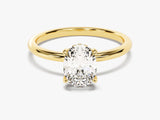 Hidden Halo Oval Diamond Engagement Ring (1.50 CT)