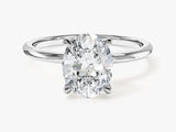 Hidden Halo Oval Lab Grown Diamond Engagement Ring (2.00 CT)