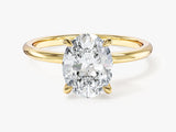 Hidden Halo Oval Lab Grown Diamond Engagement Ring (2.00 CT)
