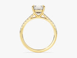 Asscher Cut Diamond Engagement Ring with Pave Set Side Stones (1.50 CT)