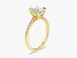 Asscher Cut Diamond Engagement Ring with Pave Set Side Stones (1.50 CT)