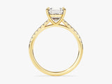 Asscher Cut Diamond Engagement Ring with Pave Set Side Stones (2.00 CT)