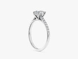 Heart Cut Lab Grown Diamond Engagement Ring with Pave Set Side Stones (1.00 CT)