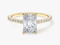 Radiant Cut Lab Grown Diamond Engagement Ring with Pave Set Side Stones (1.50 CT)