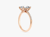 Radiant Cut Lab Grown Diamond Engagement Ring with Pave Set Side Stones (2.00 CT)