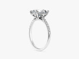 Radiant Cut Lab Grown Diamond Engagement Ring with Pave Set Side Stones (2.00 CT)