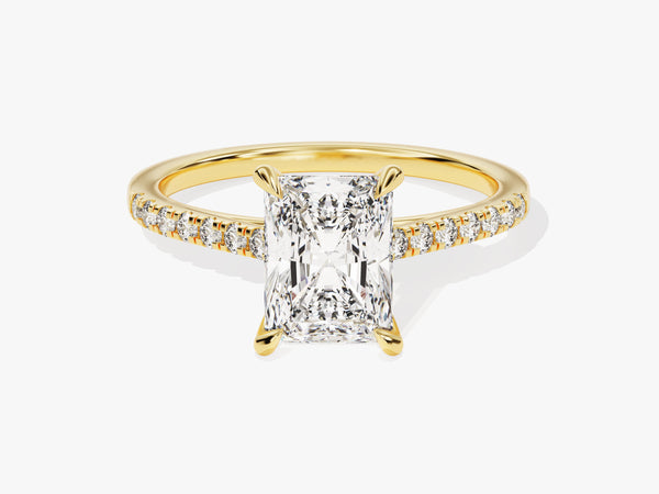 Radiant Cut Diamond Engagement Ring with Pave Set Side Stones (2.00 CT)