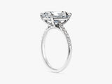 Radiant Cut Lab Grown Diamond Engagement Ring with Pave Set Side Stones (3.00 CT)