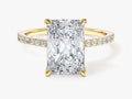Radiant Cut Lab Grown Diamond Engagement Ring with Pave Set Side Stones (3.00 CT)