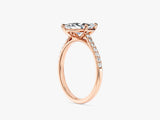 Marquise Cut Lab Grown Diamond Engagement Ring with Pave Set Side Stones (1.50 CT)