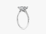 Marquise Cut Lab Grown Diamond Engagement Ring with Pave Set Side Stones (1.50 CT)