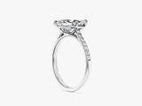 Marquise Cut Lab Grown Diamond Engagement Ring with Pave Set Side Stones (2.00 CT)