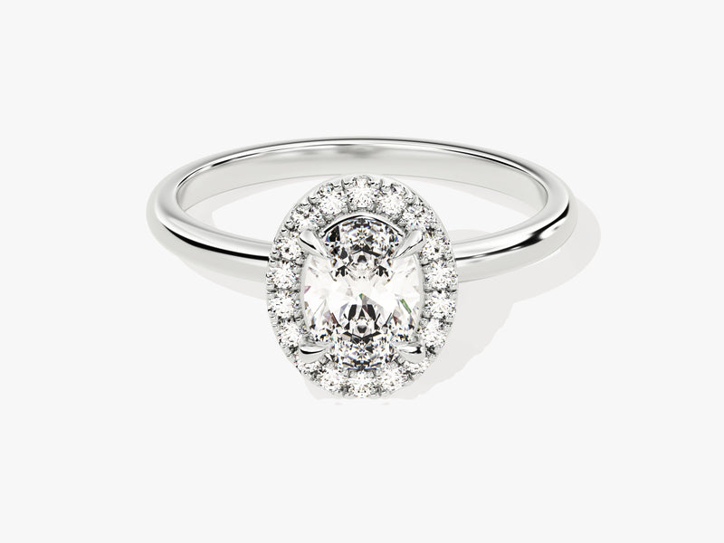 Oval Halo Diamond Engagement Ring (1.00 CT)