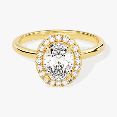 Oval Halo Diamond Engagement Ring (1.50 CT)