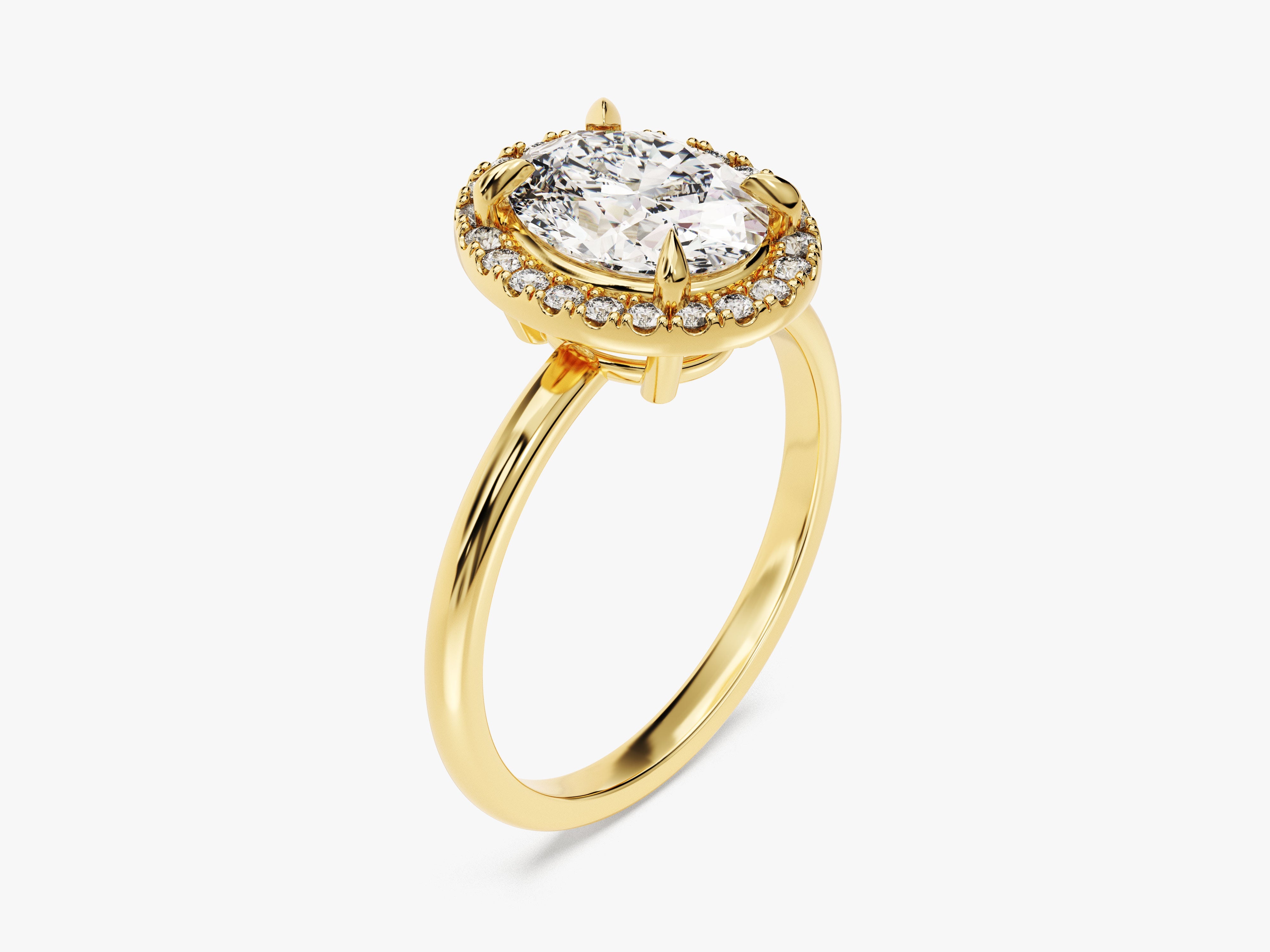 Oval Halo Diamond Engagement Ring (2.00 CT)