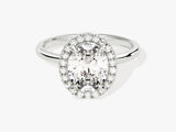 Oval Halo Lab Grown Diamond Engagement Ring (2.00 CT)