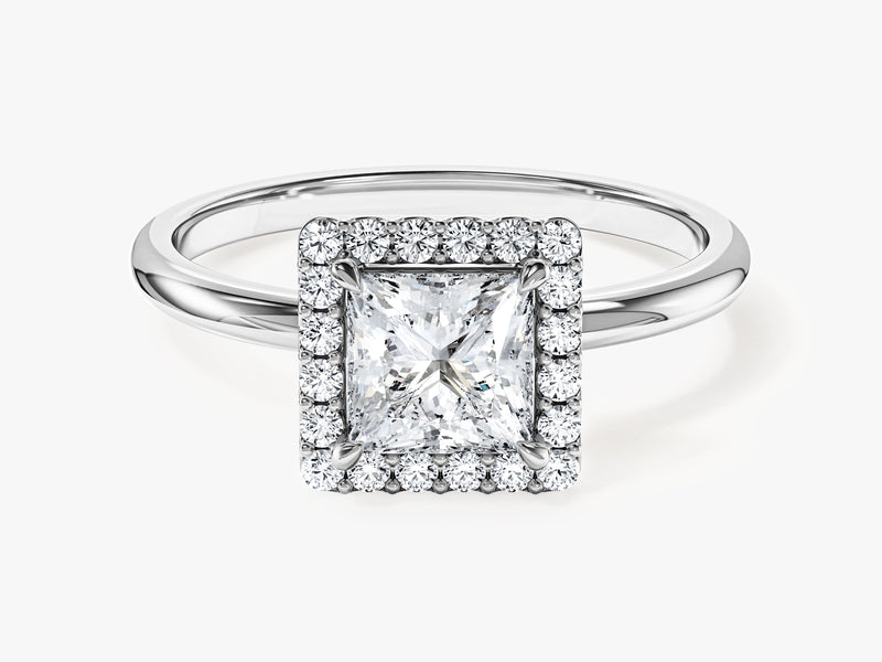 Princess Halo Moissanite Engagement Ring (1.00 CT)
