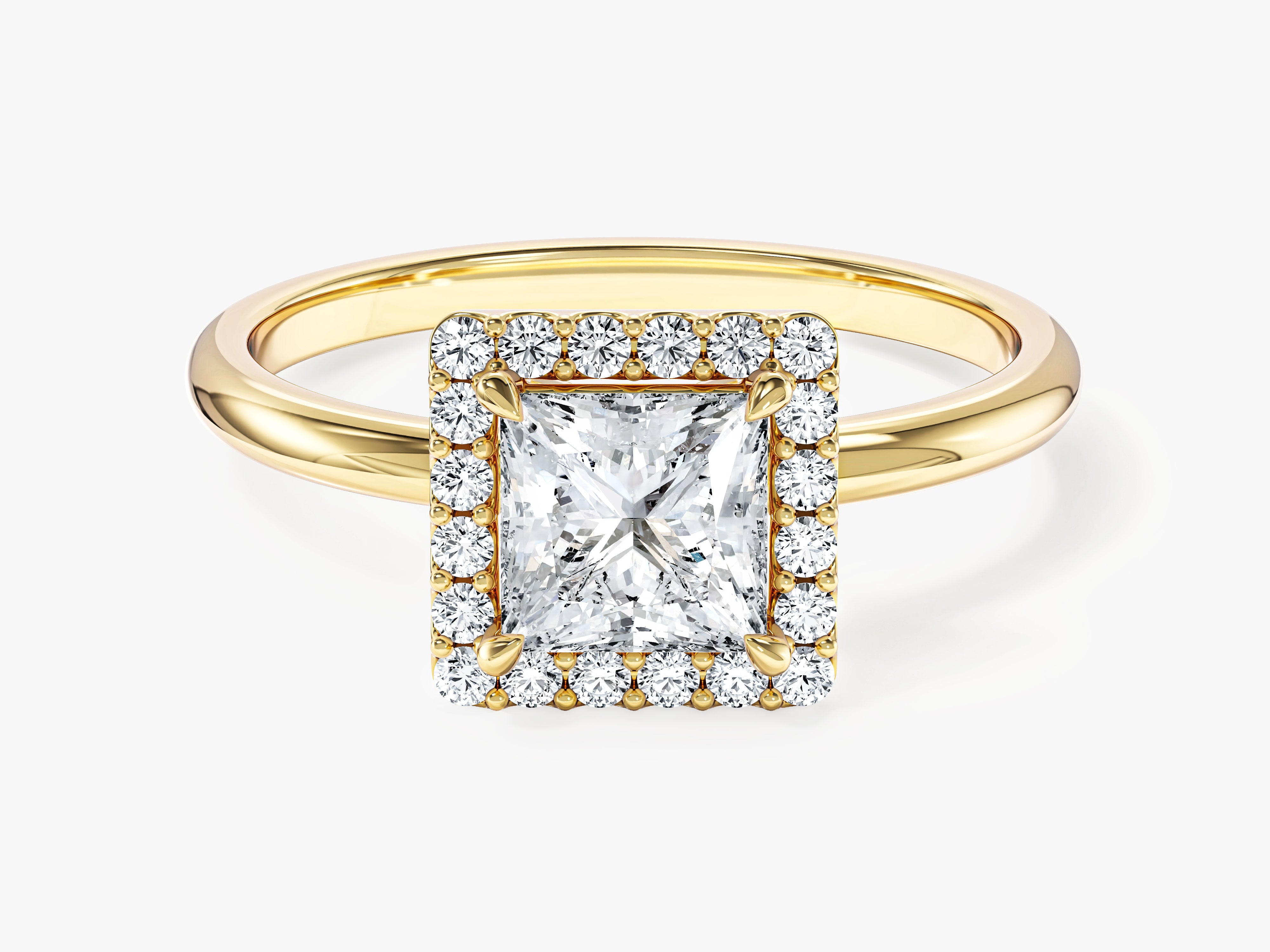 Princess Halo Lab Grown Diamond Engagement Ring (1.00 CT)