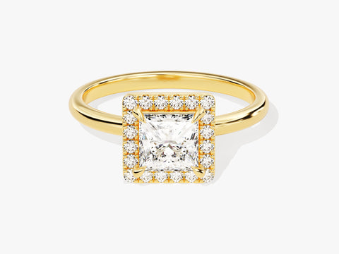 Princess Halo Moissanite Engagement Ring (1.00 CT)