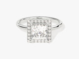 Princess Halo Moissanite Engagement Ring (1.50 CT)