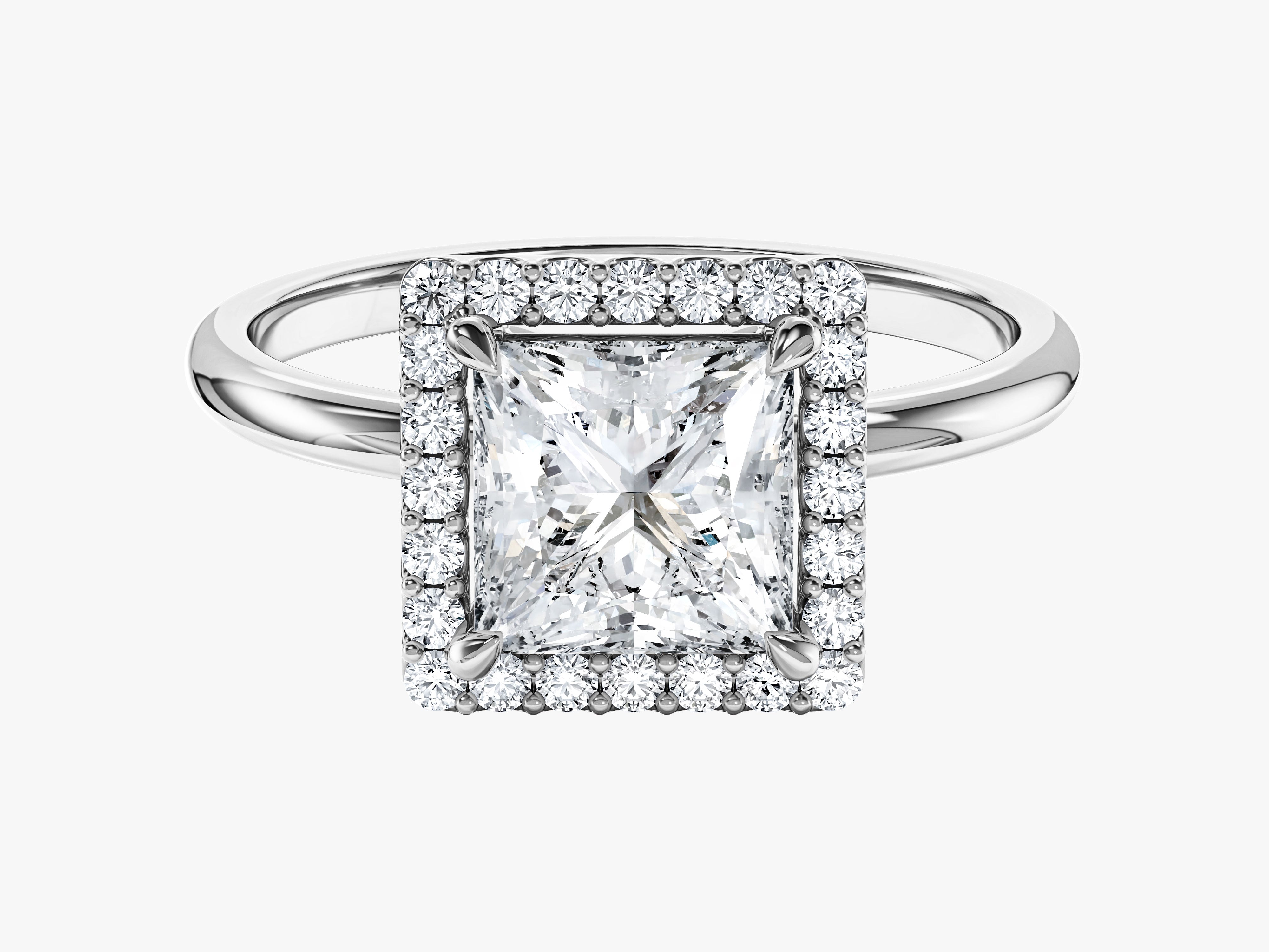 Princess Halo Moissanite Engagement Ring (1.50 CT)