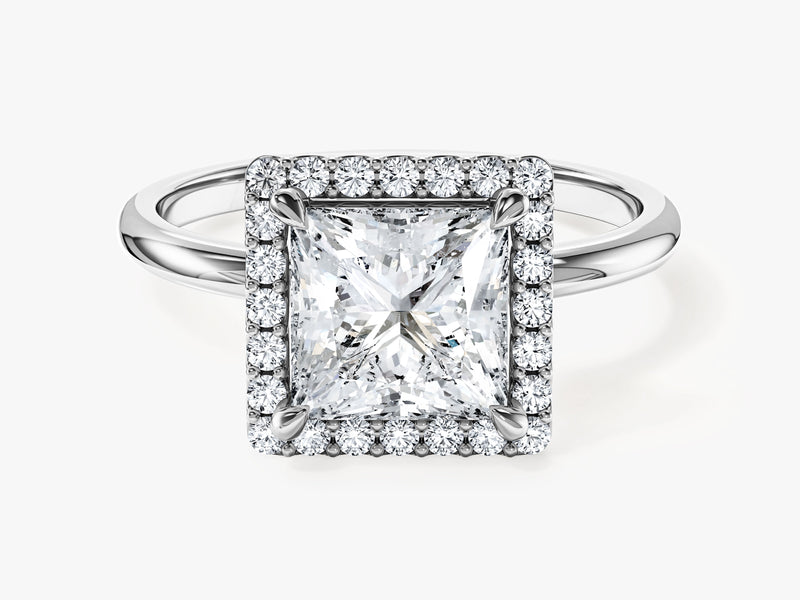 Princess Halo Moissanite Engagement Ring (2.00 CT)