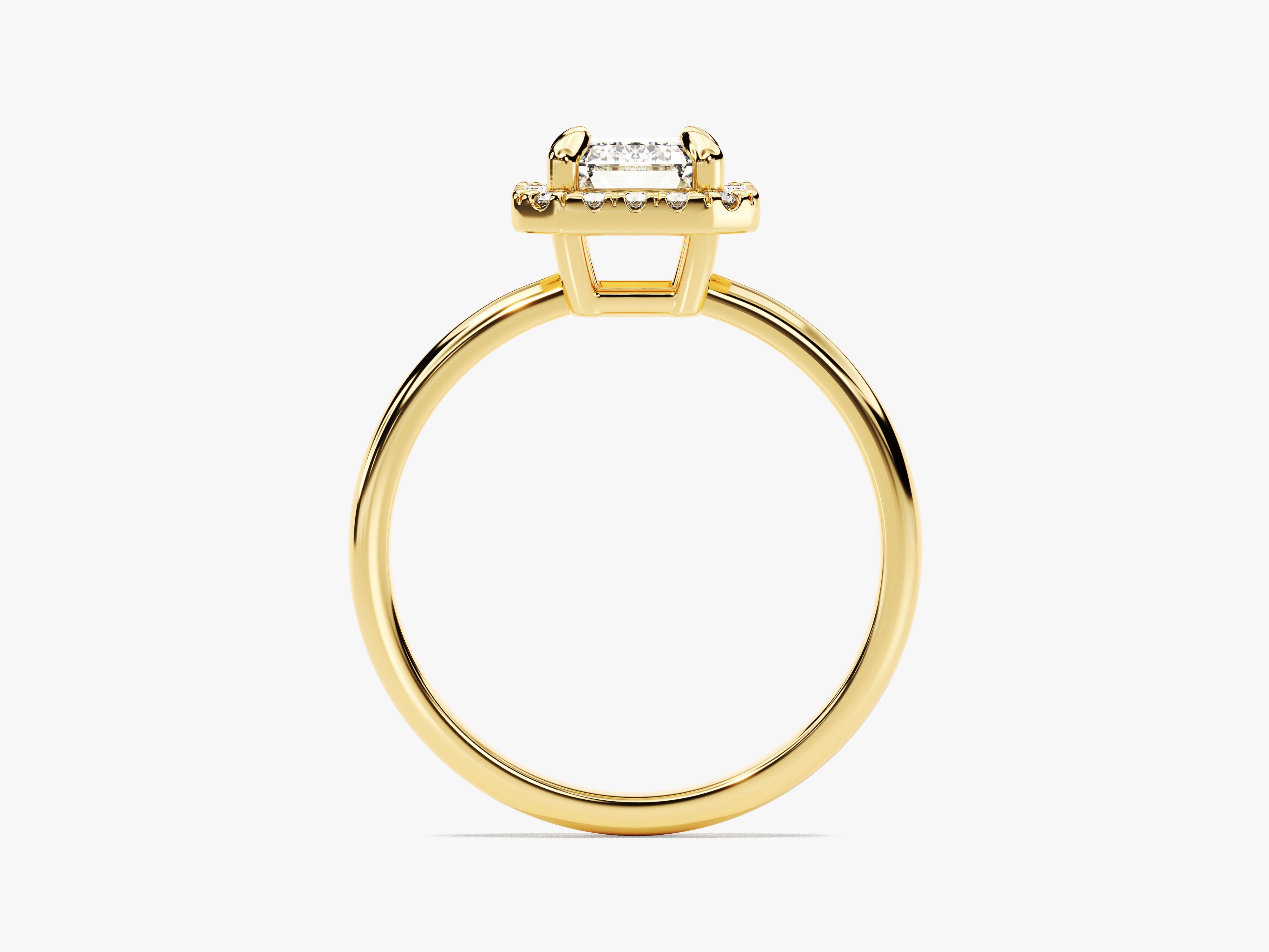 Emerald Halo Moissanite Engagement Ring (1.00 CT)