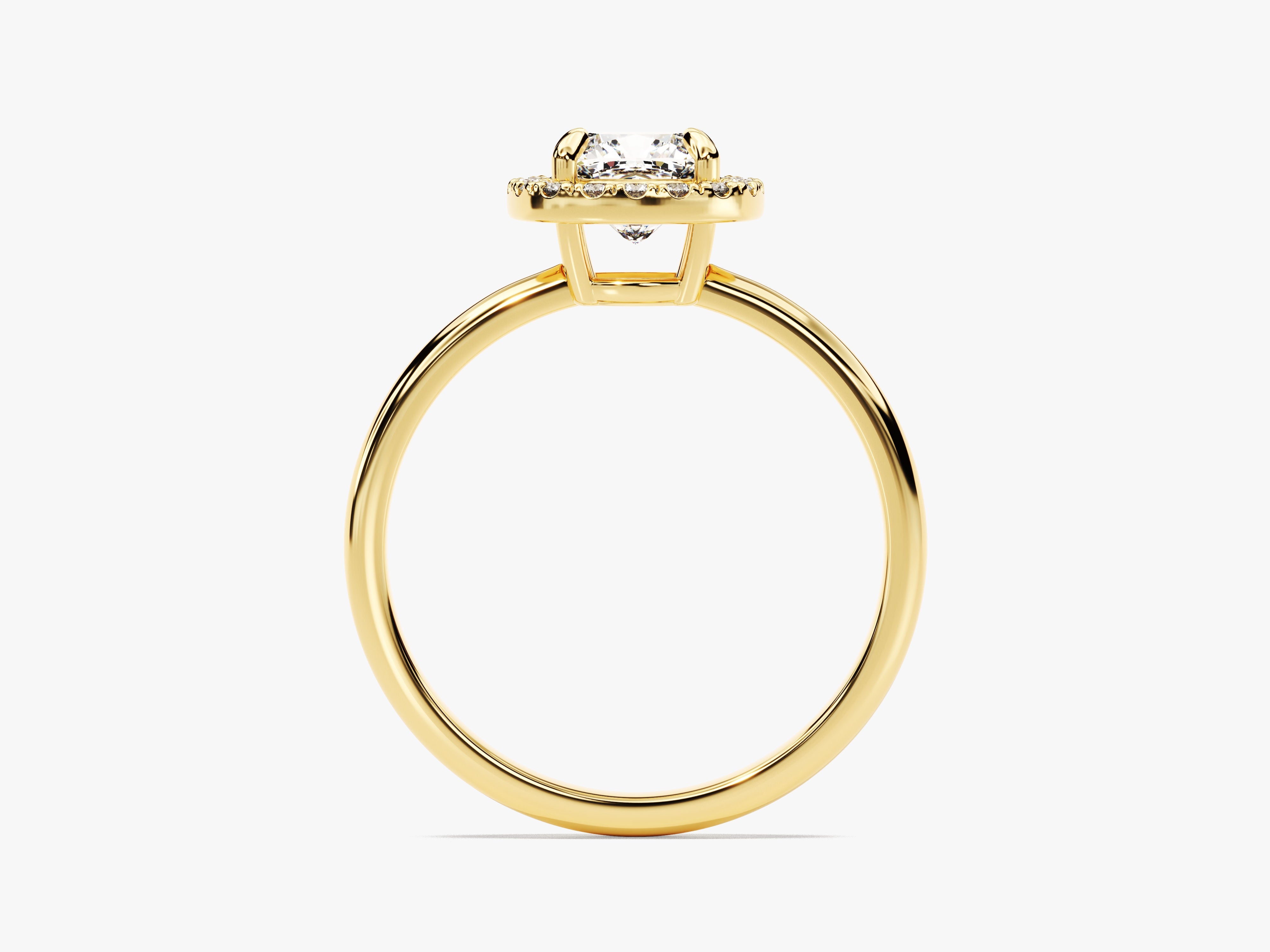 Cushion Halo Lab Grown Diamond Engagement Ring (1.00 CT)