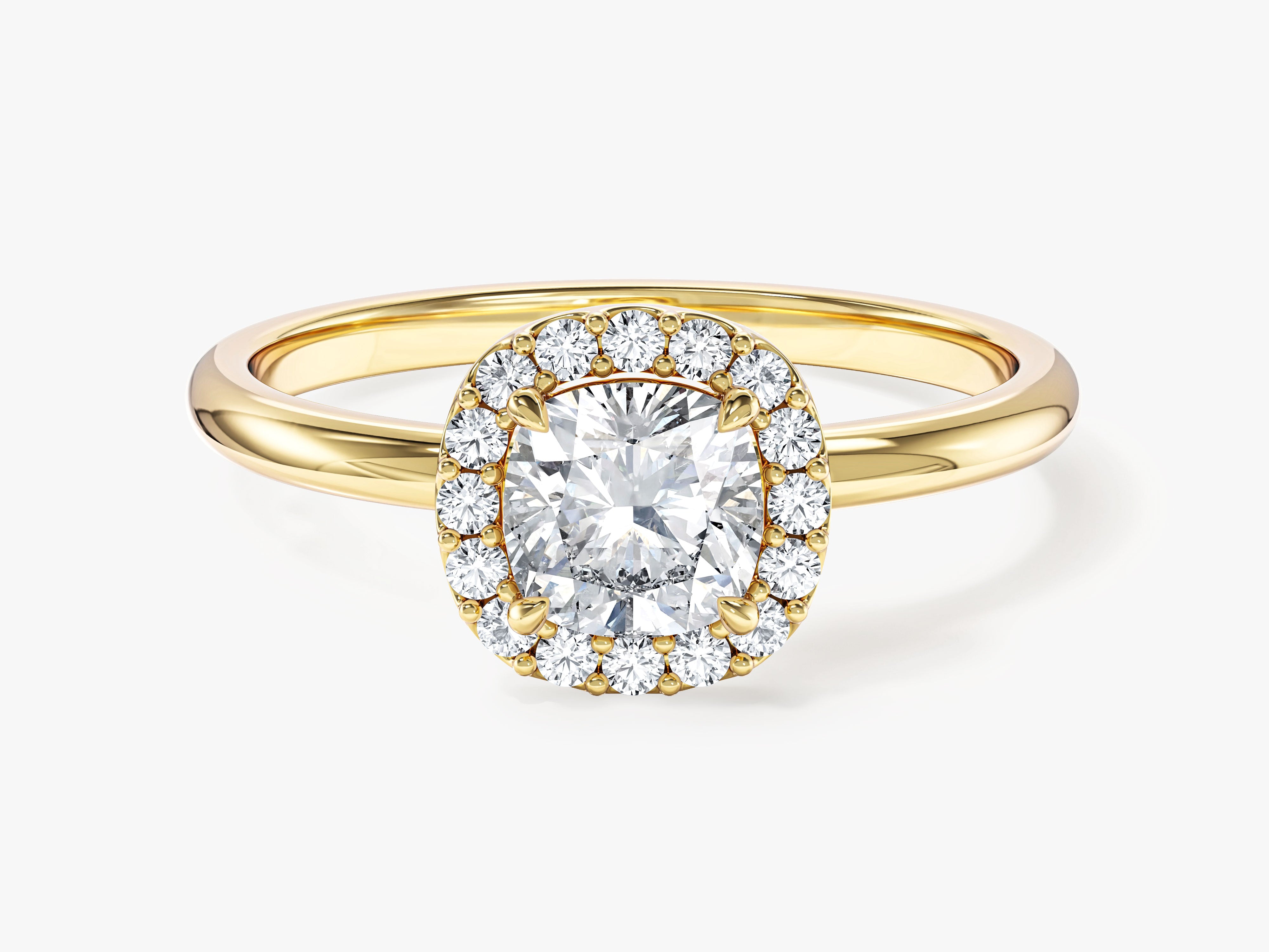 Cushion Halo Moissanite Engagement Ring (1.00 CT)