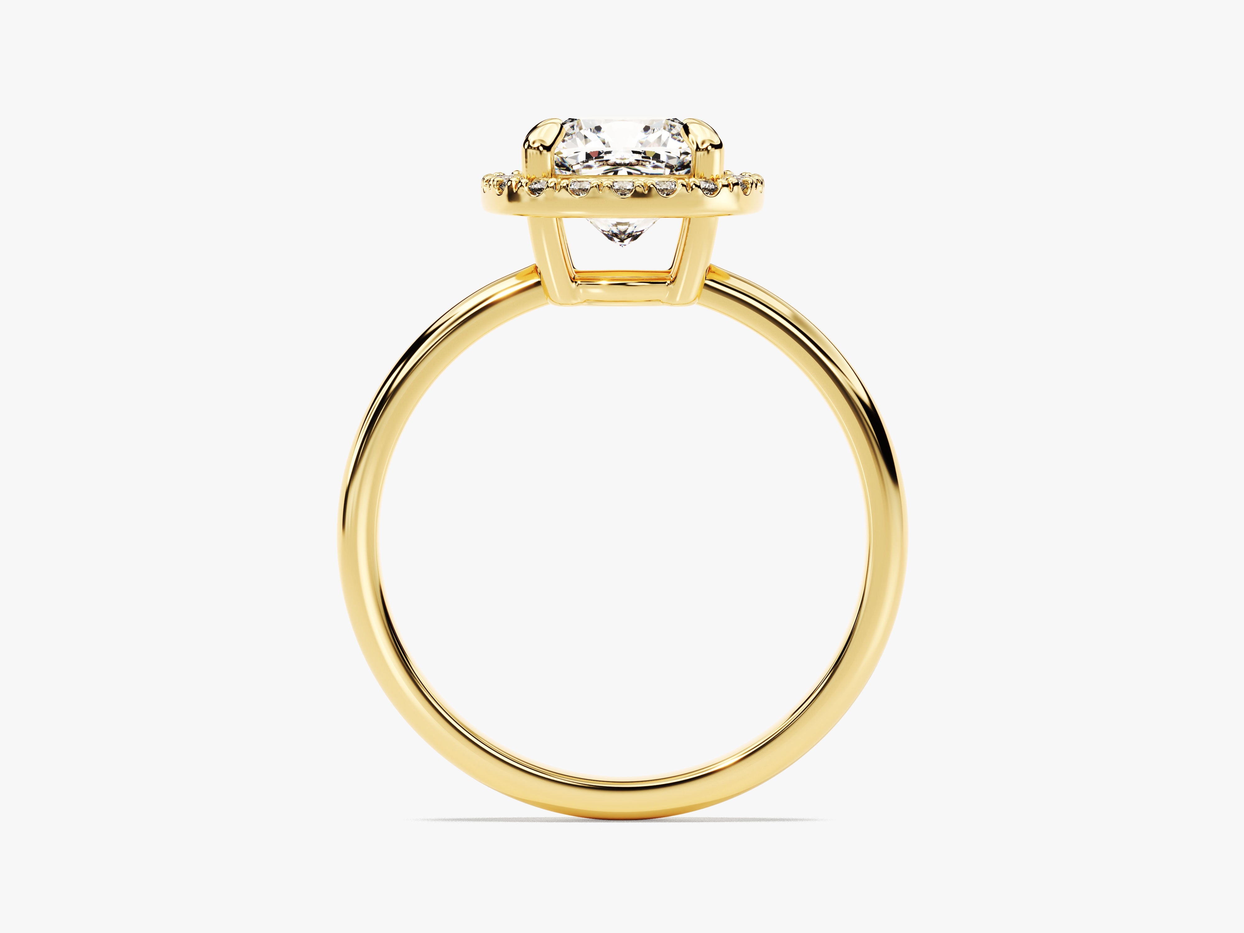 Cushion Halo Lab Grown Diamond Engagement Ring (1.50 CT)