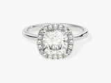 Cushion Halo Lab Grown Diamond Engagement Ring (2.00 CT)