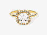 Cushion Halo Lab Grown Diamond Engagement Ring (2.00 CT)