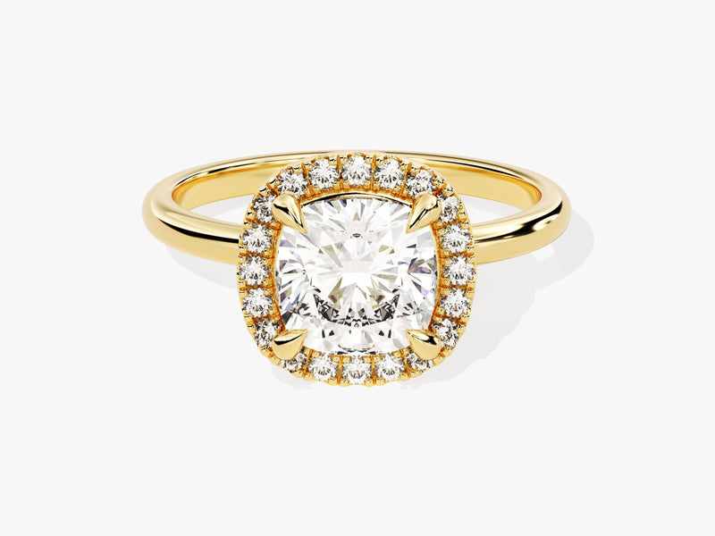 Cushion Halo Lab Grown Diamond Engagement Ring (2.00 CT)