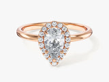 Pear Halo Lab Grown Diamond Engagement Ring (1.00 CT)
