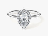 Pear Halo Lab Grown Diamond Engagement Ring (1.00 CT)