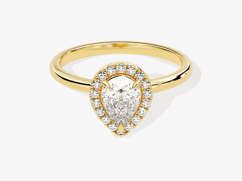 Pear Halo Diamond Engagement Ring (1.00 CT)