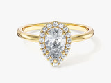 Pear Halo Lab Grown Diamond Engagement Ring (1.00 CT)