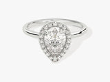 Pear Halo Moissanite Engagement Ring (1.50 CT)