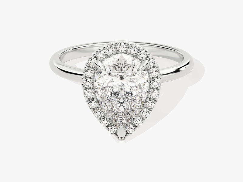 Pear Halo Lab Grown Diamond Engagement Ring (2.00 CT)