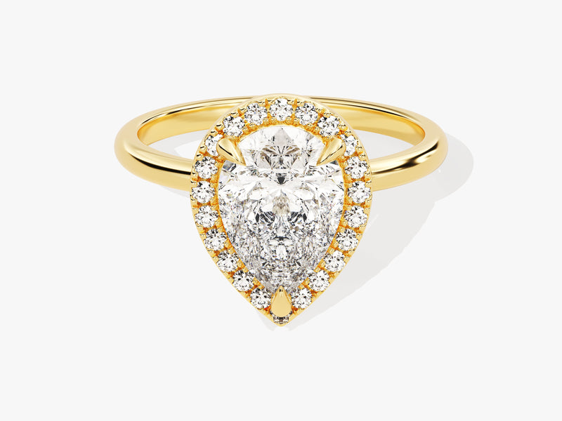 Pear Halo Diamond Engagement Ring (2.00 CT)