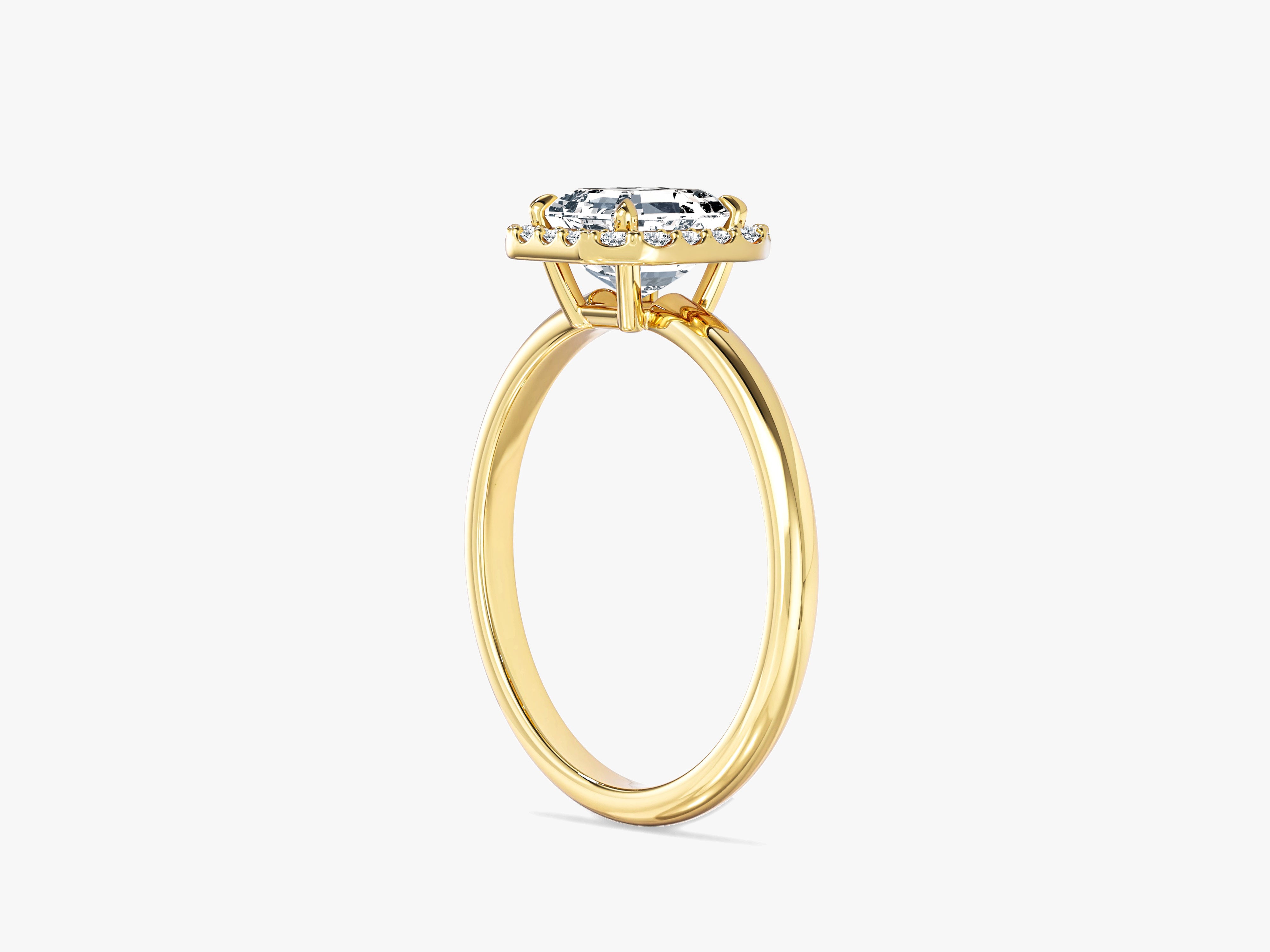 Asscher Halo Moissanite Engagement Ring (1.00 CT)